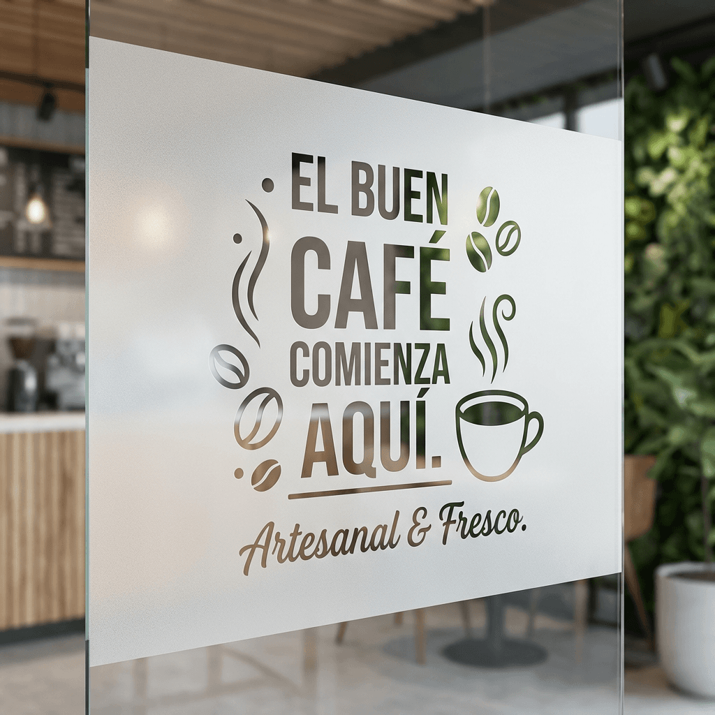 Adhesivo Esmerilado Sin impresión