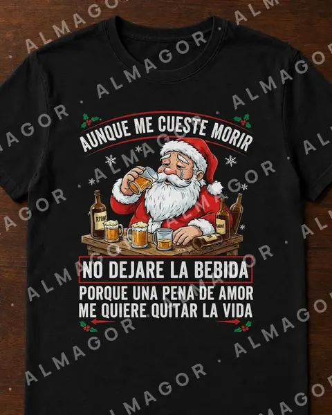 Camiseta navideña CN-02, negra