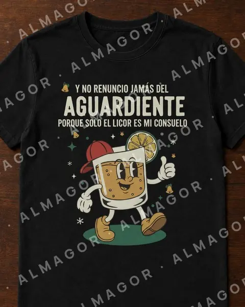 Camiseta navideña CN-05, negra