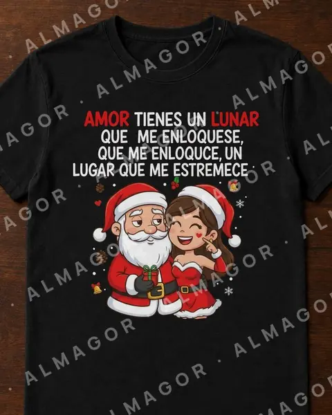 Camiseta navideña CN-10, negra