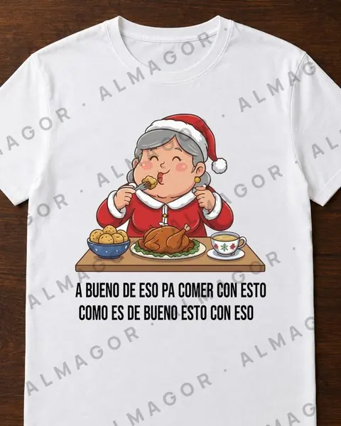 Camiseta navideña CN-11, blanca