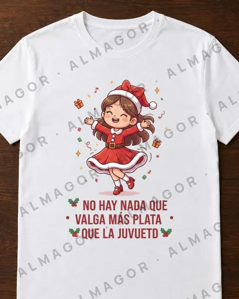 Camiseta navideña CN-14, blanca