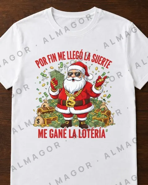 Camiseta navideña CN-15, blanca
