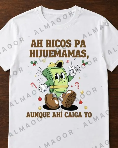 Camiseta navideña CN-16, blanca