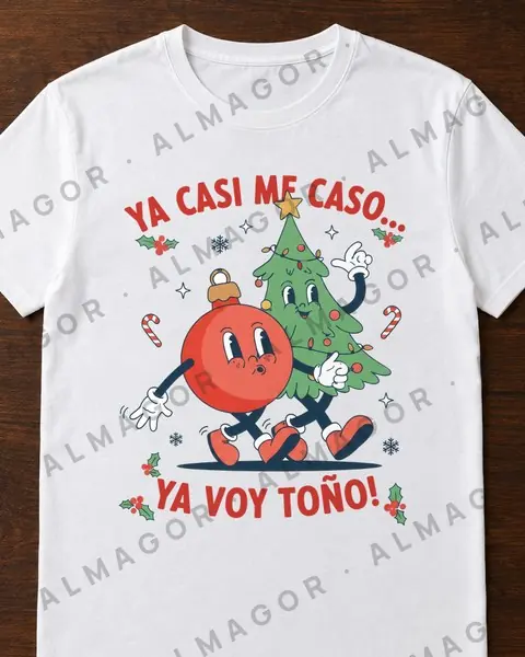 Camiseta navideña CN-19, blanca