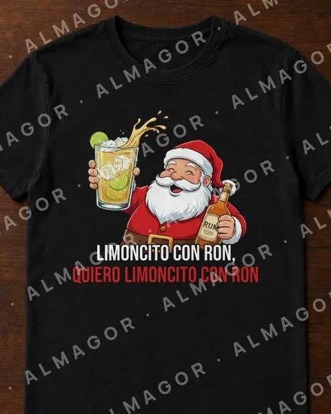 Camiseta navideña CN-20, negra