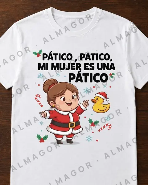 Camiseta navideña CN-22, blanca