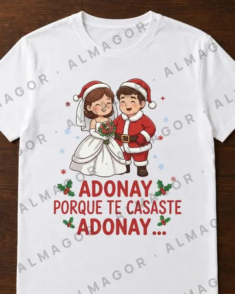 Camiseta navideña CN-23, blanca