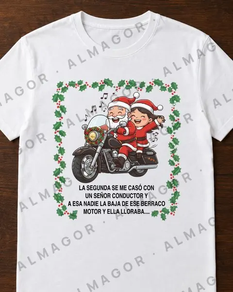 Camiseta navideña CN-24, blanca