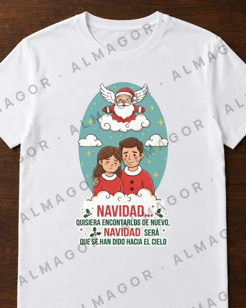 Camiseta navideña CN-25, blanca