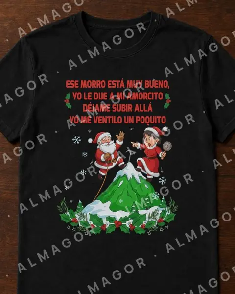 Camiseta navideña CN-26, negra