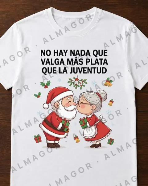 Camiseta navideña CN-28, blanca