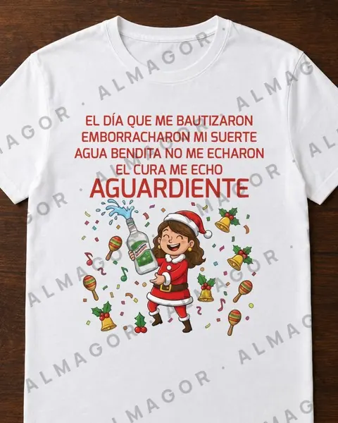 Camiseta navideña CN-29, blanca