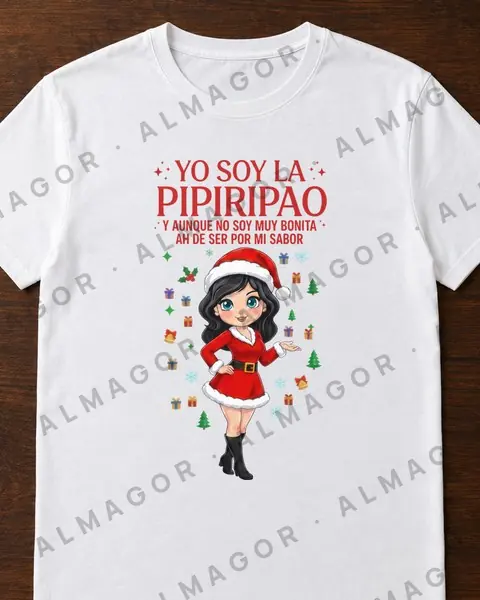 Camiseta navideña CN-31, blanca