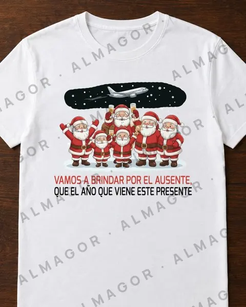 Camiseta navideña CN-32, blanca