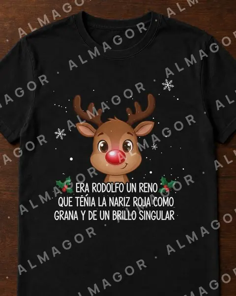 Camiseta navideña CN-35, negra