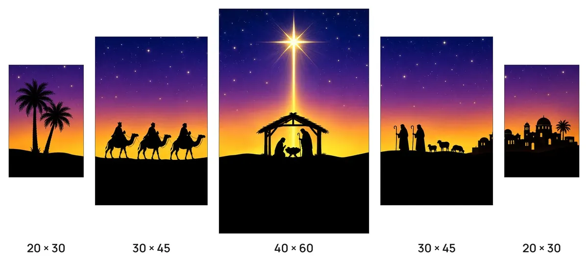 Las piezas de Camino de los Reyes, con sus medidas